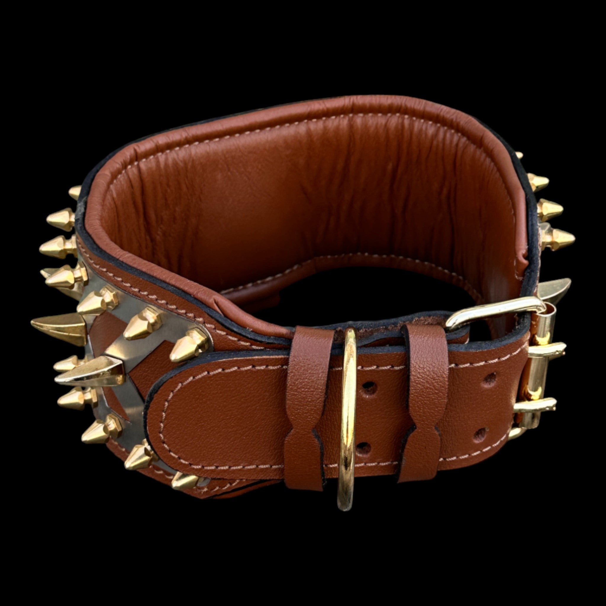 Bronze Armor Lion Collar - A&C Dog Collars