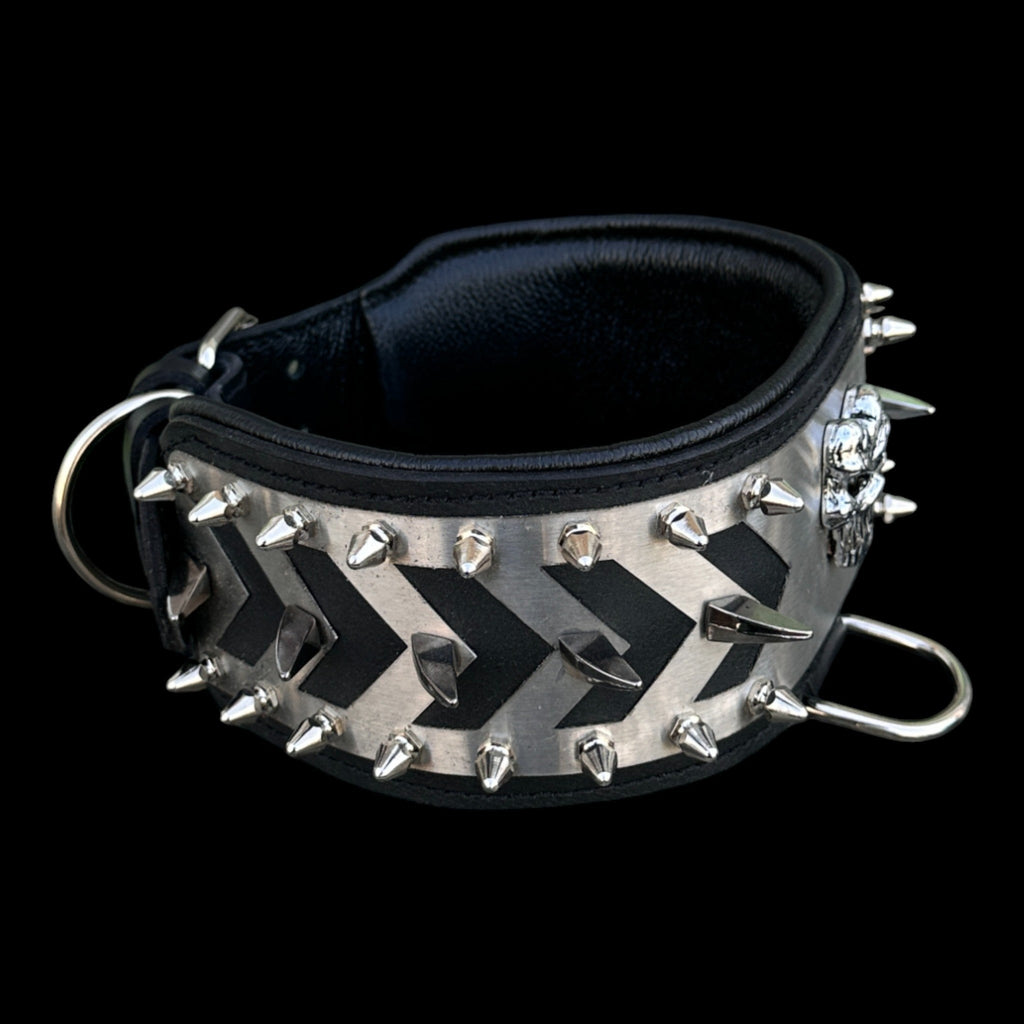 Punisher Warrior Steel Dog Collar - A&C Dog Collars