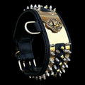 Golden Titan handmade leather dog collar