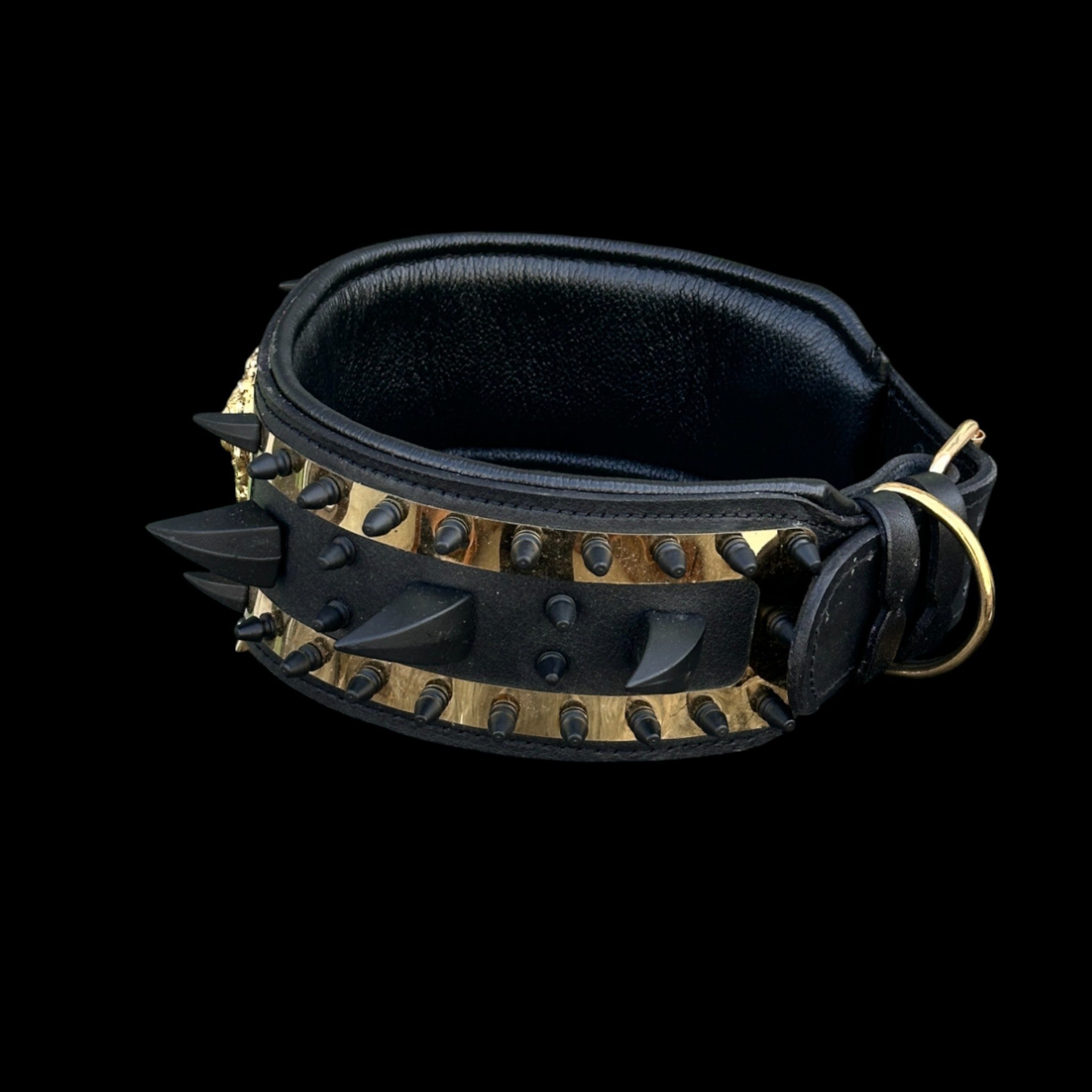 3.15 inch wide buffalo leather collar for large dogs