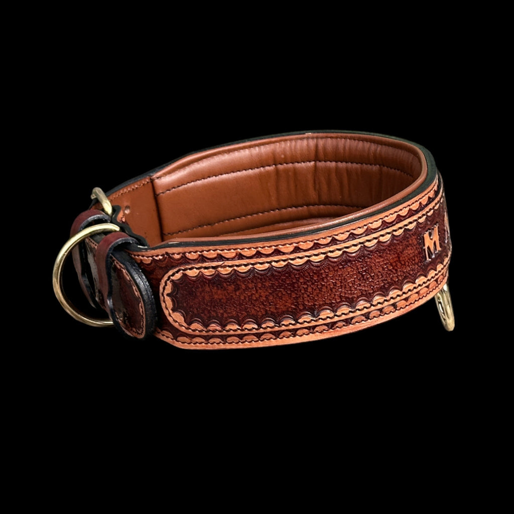 Handcrafted Buffalo Leather Dog Collar – Personalized Name Engraved, Strong & Stylish Collar for Cane Corso, Rottweiler, Doberman, Kangal, American Bully - A&C Dog Collars
