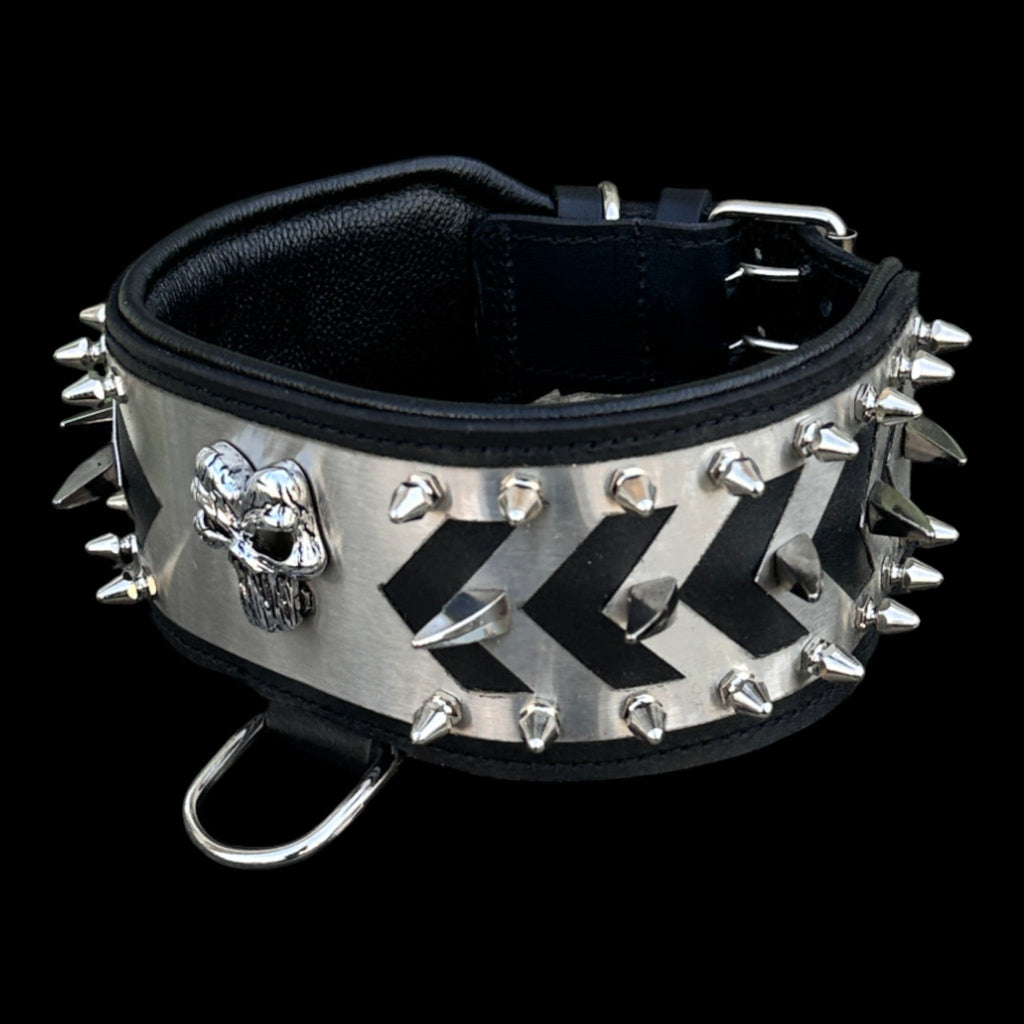 Punisher Warrior Steel Dog Collar - A&C Dog Collars
