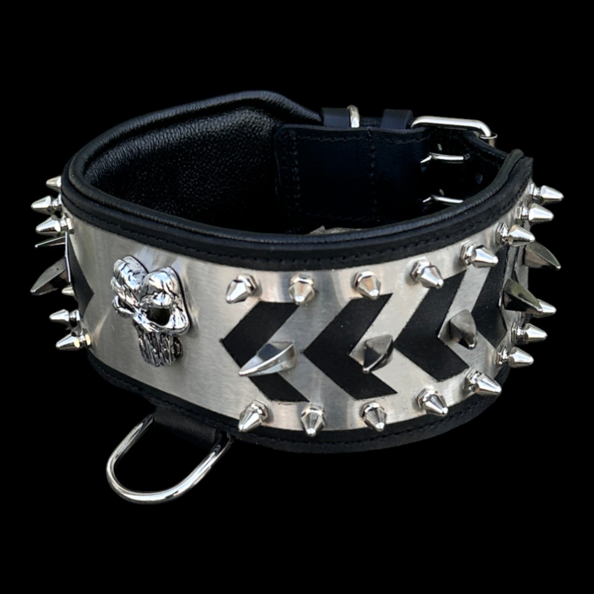 Punisher Warrior Steel Dog Collar - A&C Dog Collars
