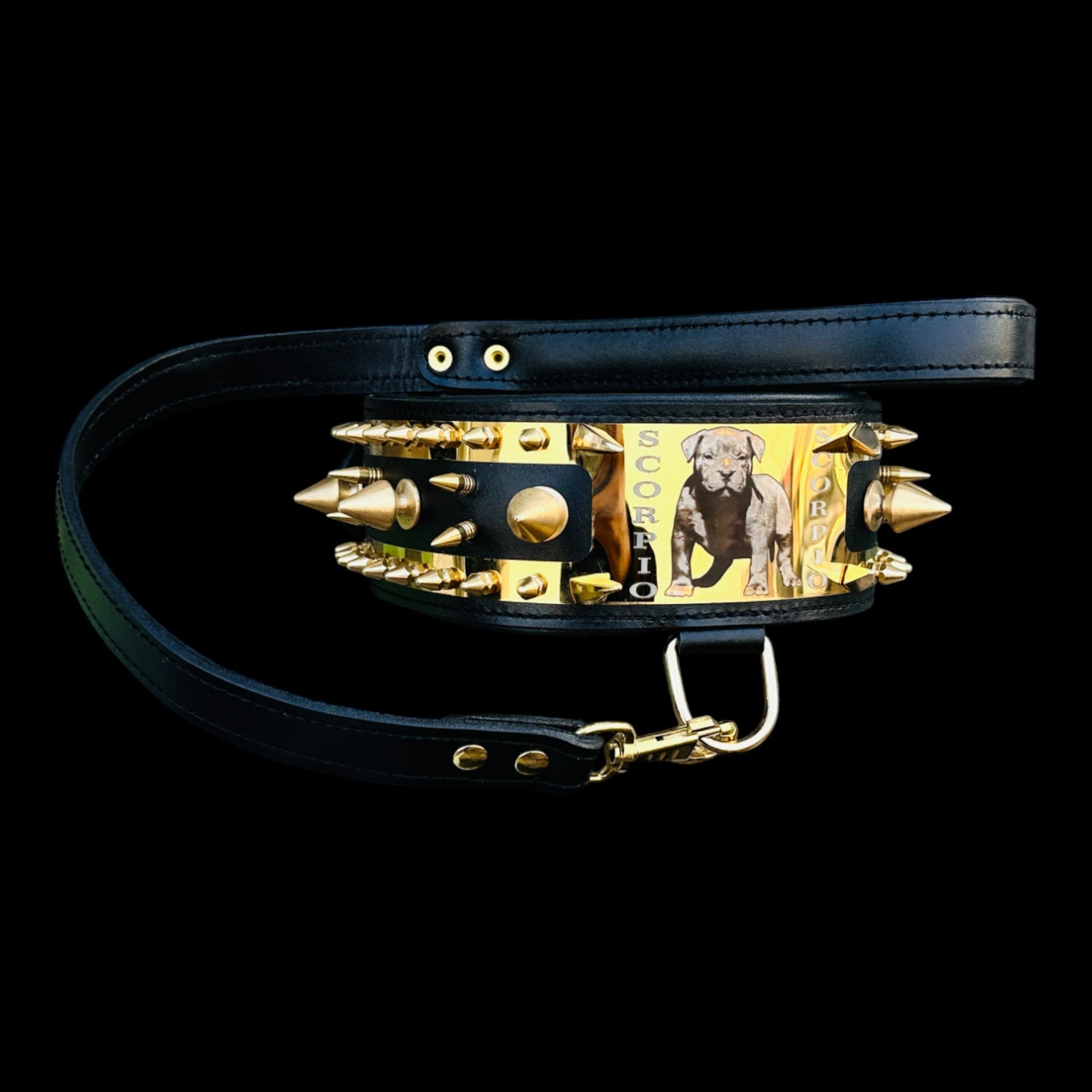 Luxury dog collar and leash handmade in Turkey