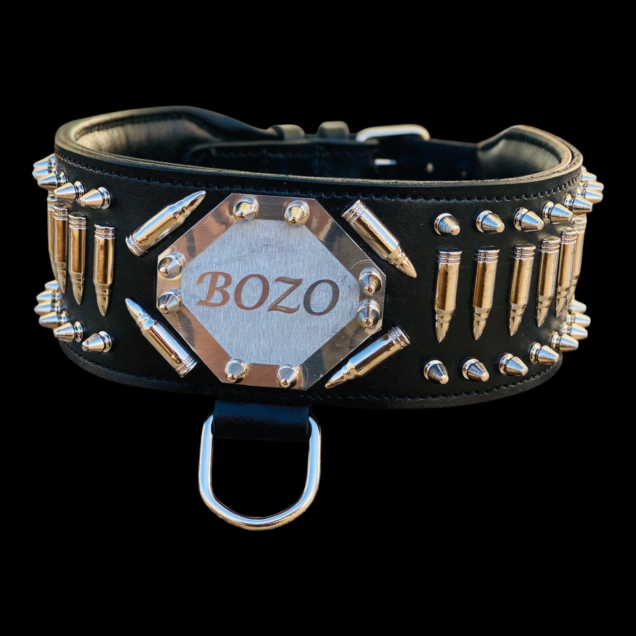 Bullet Dog Collars | Handmade Dog Collars | Custom Dog Collar | Personalized Collars | Engraved Dog Collar | Custom Dog Collar with Name