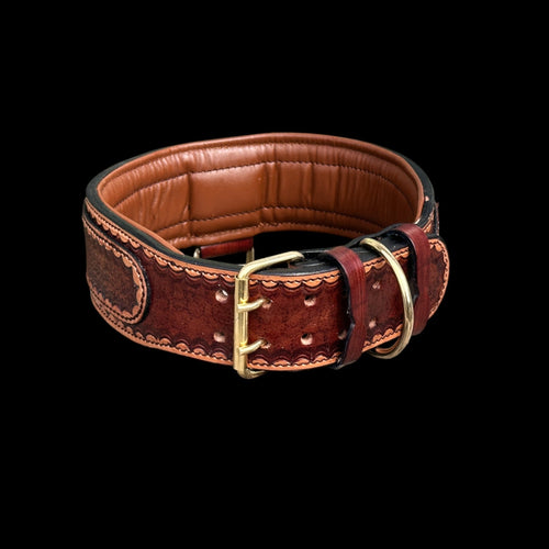 Handcrafted Buffalo Leather Dog Collar – Personalized Name Engraved, Strong & Stylish Collar for Cane Corso, Rottweiler, Doberman, Kangal, American Bully - A&C Dog Collars