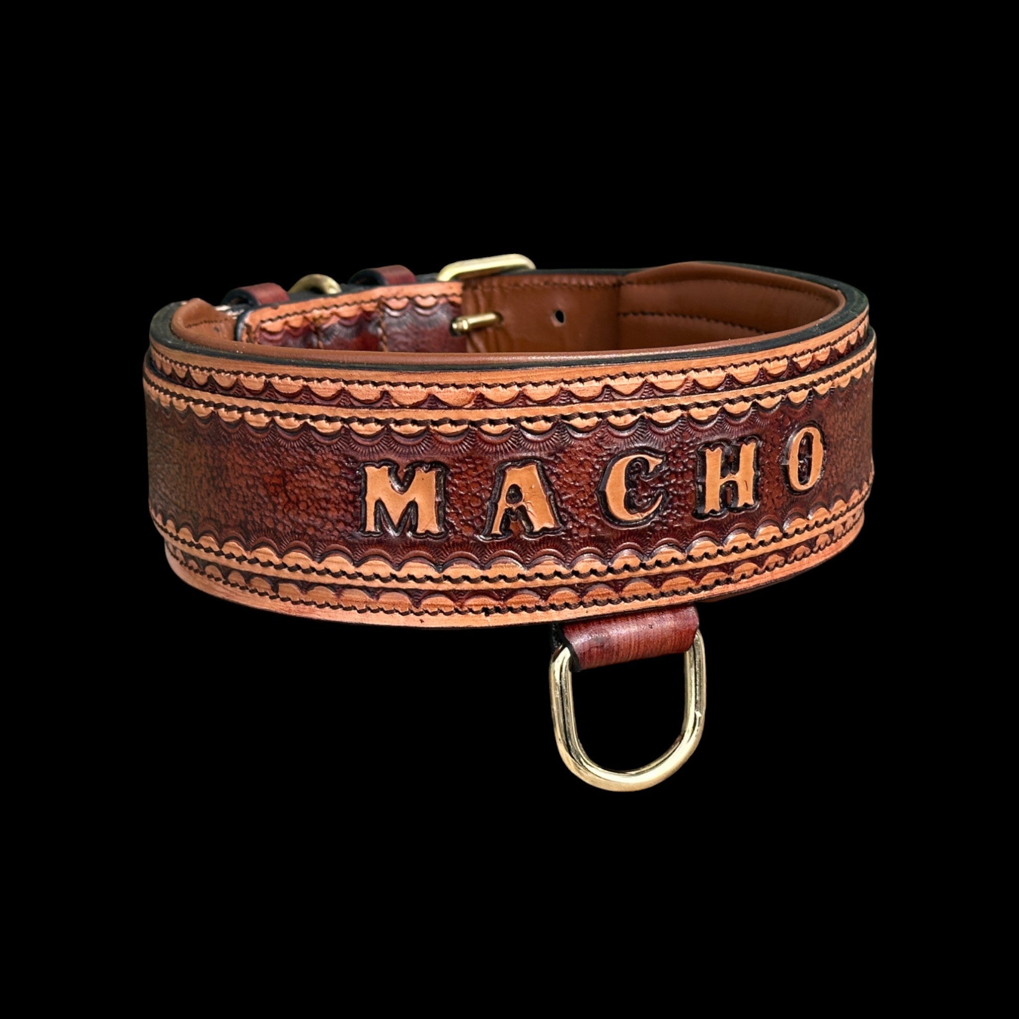 Handcrafted Buffalo Leather Dog Collar – Personalized Name Engraved, Strong & Stylish Collar for Cane Corso, Rottweiler, Doberman, Kangal, American Bully - A&C Dog Collars
