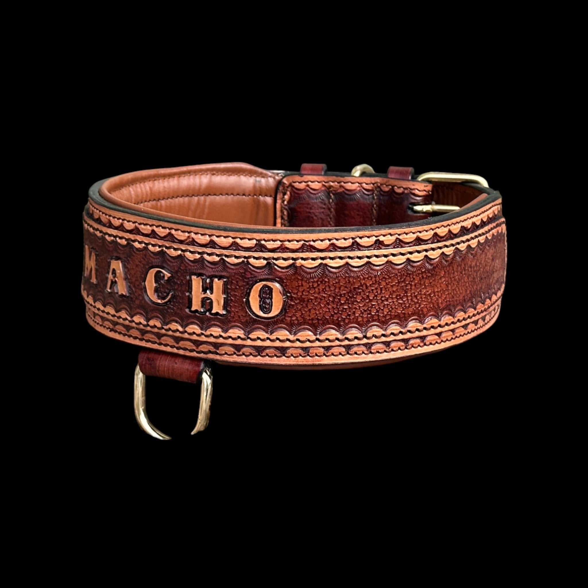 Handcrafted Buffalo Leather Dog Collar – Personalized Name Engraved, Strong & Stylish Collar for Cane Corso, Rottweiler, Doberman, Kangal, American Bully - A&C Dog Collars