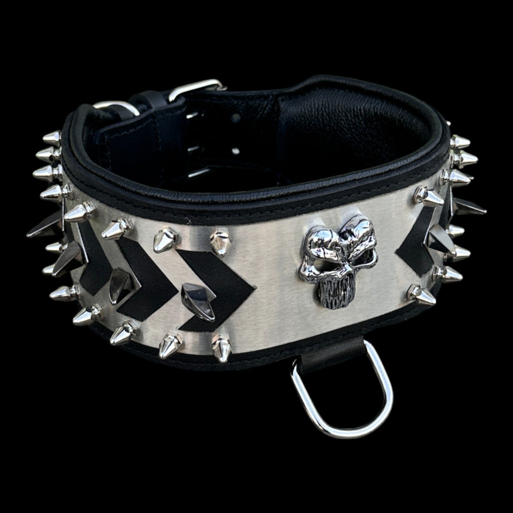 Punisher Warrior Steel Dog Collar - A&C Dog Collars