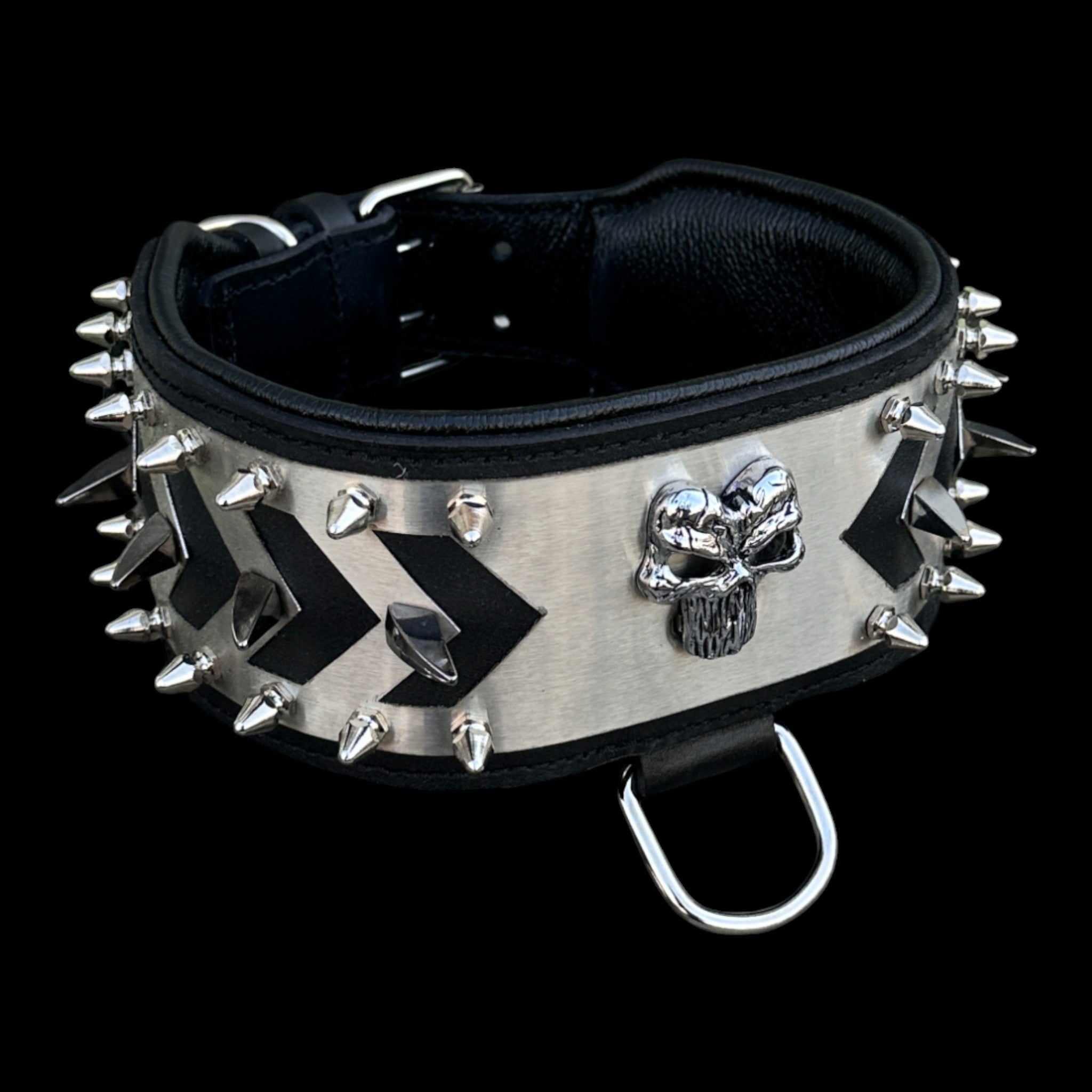Punisher Warrior Steel Dog Collar - A&C Dog Collars